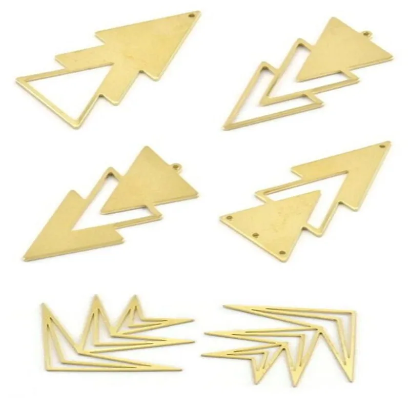 

6-24pc raw brass треугольная подвеска. Соединители