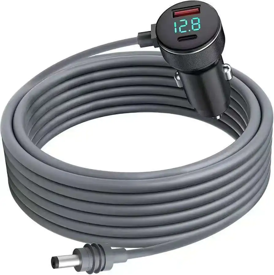 미니 케이블 12V-48V, 디지털 디스플레이가 있는 스타링크 미니 차량용 어댑터, USB C PD 40W 및 USB A 35W 포트가 있는 시거잭 어댑터