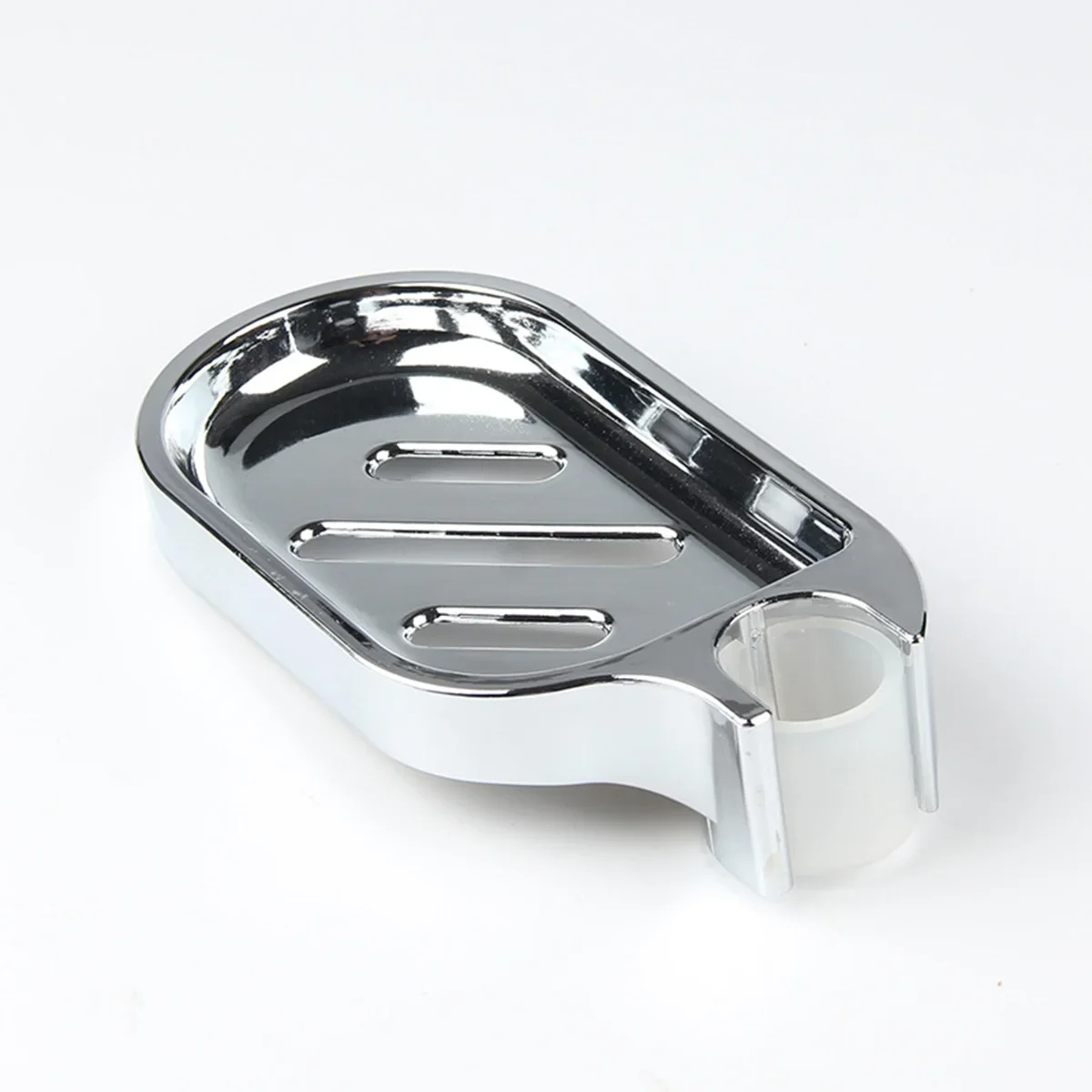 

Удобный поднос для мыла на клипсе, мыльница, регулируемая направляющая для душа, слайдер для мыла, гладкий держатель для ванной комнаты, серебристый