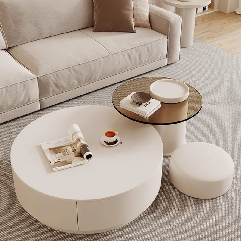

Center Side Table Living Room Small Round Dressing Nordic Coffee Table Bedside Makeup Table De Bistro Livingroom Furniture Sets