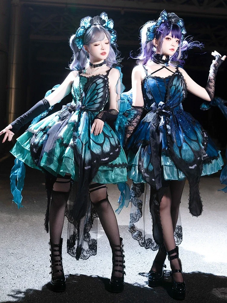 ロリータスタイル プリンセスドレス 　L44＃ Spring Praise Flower and Lace Princess Dress - Purple