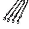 Leather Handle Chain Dog Durable Metal Chew Proof Dog Training Leash 115cm Heavy Duty Anti-bite Dog Giant Chain Leash with 4