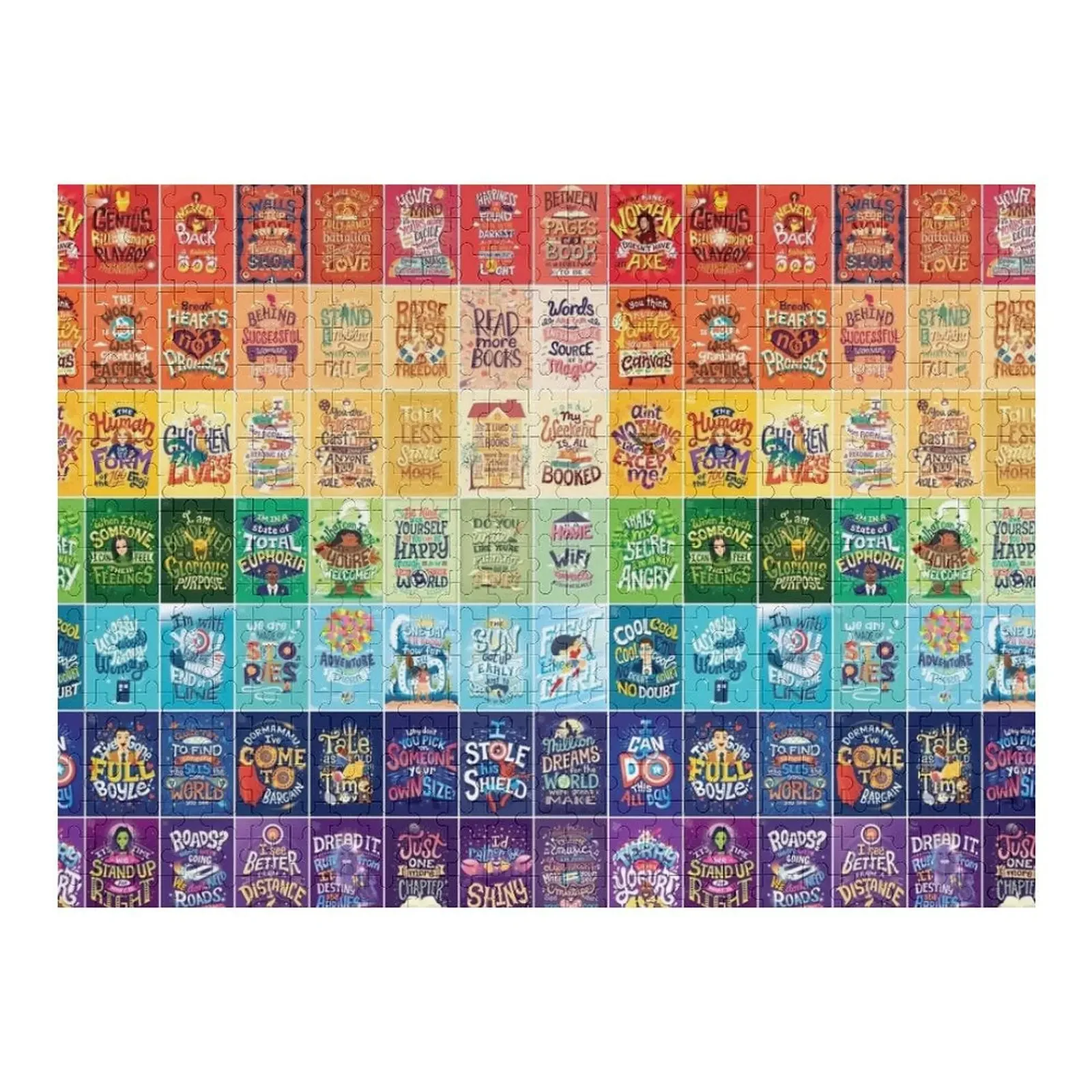 

Rainbow of Posters Jigsaw Puzzle Photo Wooden Decor Paintings Personalised Toys Puzzle