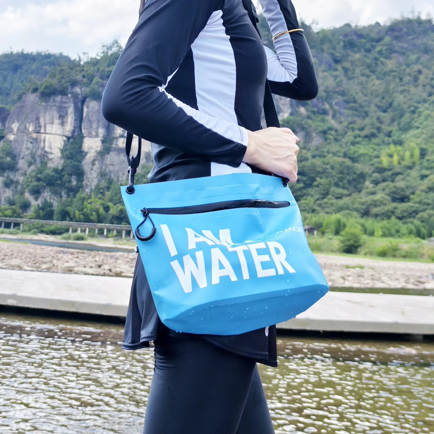 PVC Mesh Cloth Dustproof Sand Proof Wear-resistant Easy Clean Handbag Waterproof Storage Bags Crossbody Bag Surfing Sports