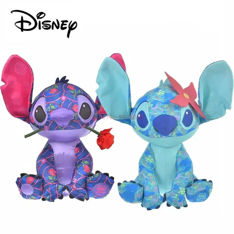 

Cartoon Lilo & Stitch 2024 Limited Edition Stitch Rose Doll Plush Toy Kawaii Comfort Doll Birthday Gift For Girls Genuine Disney