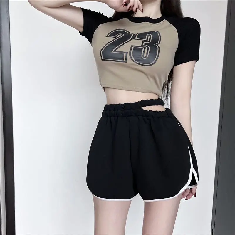 2024 New Double Waist Casual Wide Leg Pants for Women's Summer Loose Korean Sports Shorts A-line Hot Pants for Home Sleepwear
