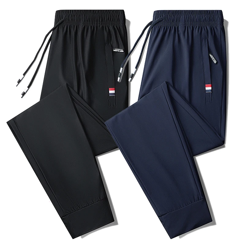 New Ice Silk Sports Comfortable Pants Sweat-absorbing Quick Drying Breathable Men's Outdoor Running Leisure Pants