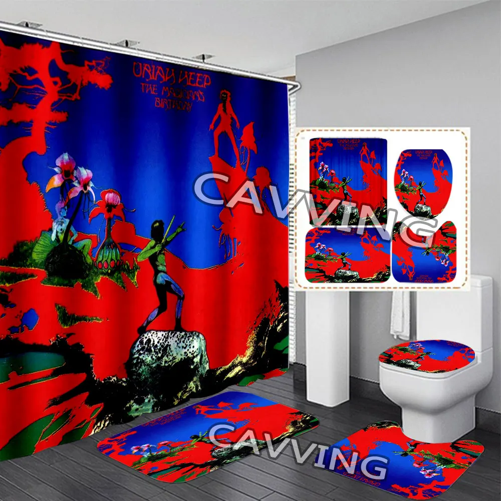 

Uriah Heep 3D Shower Curtains Waterproof Bathroom Curtain Anti-slip Bath Mat Set Toilet Rugs Carpet Home Decor H01