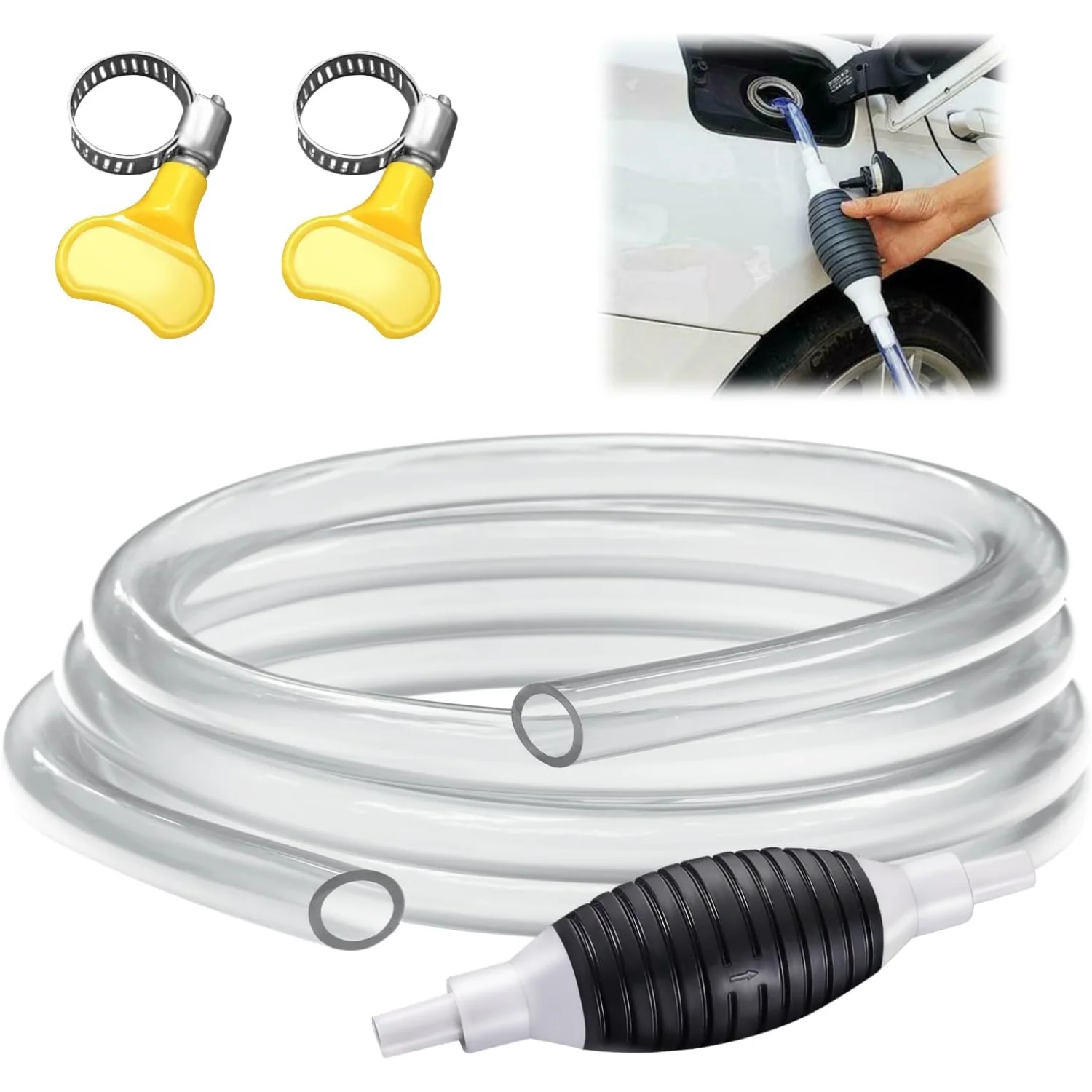 Multifunction Liquid Sucker , Manual Fuel Transfer Gasoline Transfer , Portable Fuel Syphon for Gas Gasoline Petrol Oil Liqui