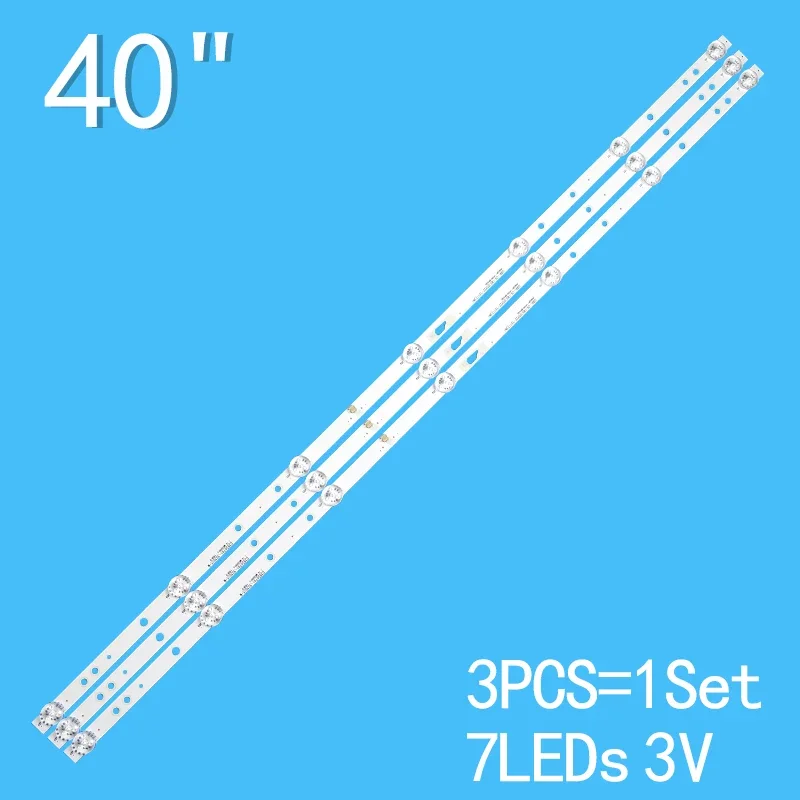 3PCS LED backlight strip for SJ.YM.D3850701-3030CS-M 3V 7 light 732mm small lens aluminum substrate 3pcs set led backlight strip js lb d jp3920 052dbad 50424 for led39c310a tv lcd aluminum plate hard light bar accessories