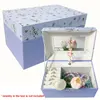 Lavender Music Box Jewelry Storage Box Desk Organizer Hot Stamping Girls Birthday Gift Ring/Necklace/Bracelet/Earring Storage 1