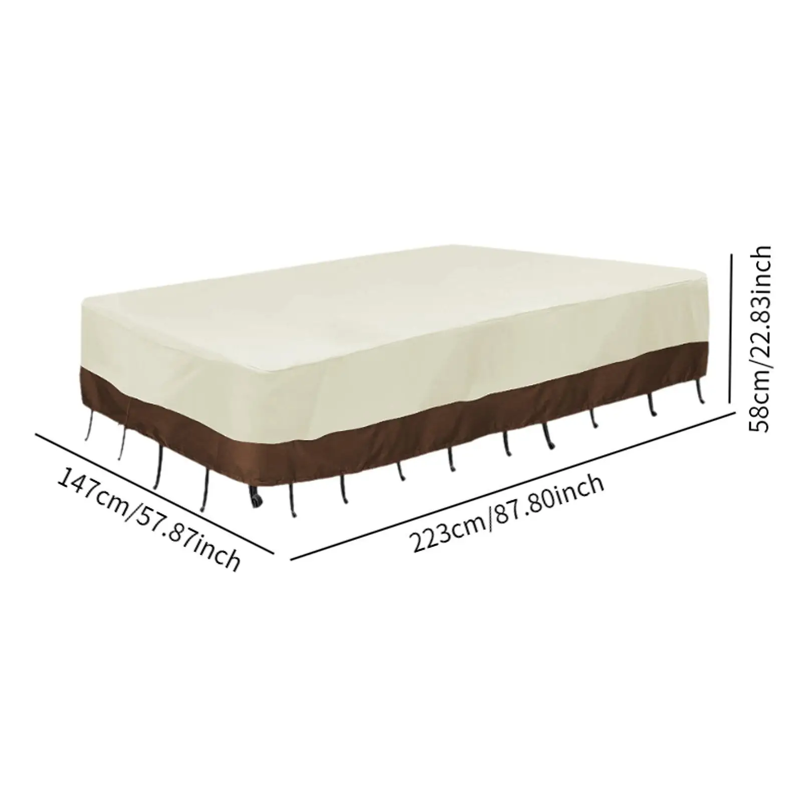 Patio Furniture Set Cover Outside Couch Protection Heavy Duty Supplies for Accessories Lawn Sectional Conversation Set Garden