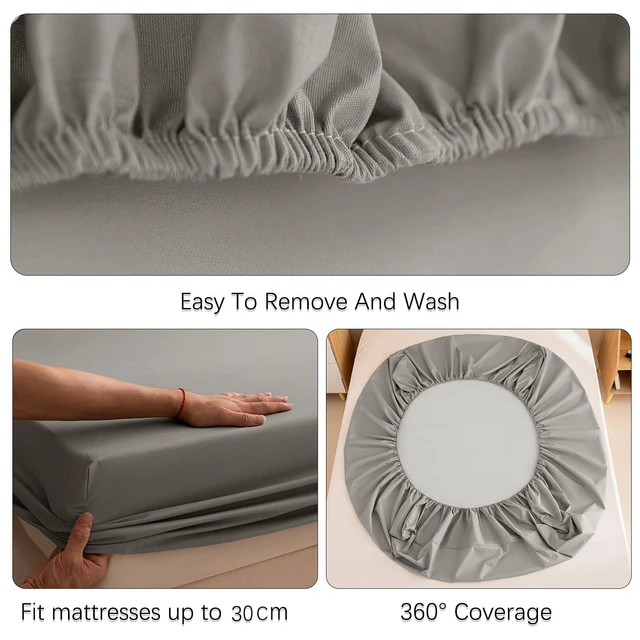 Coprimaterasso impermeabile al 100% Coprimaterasso regolabile antiscivolo Copriletto con fascia elastica Dimensioni singole 140/160/180x200 4