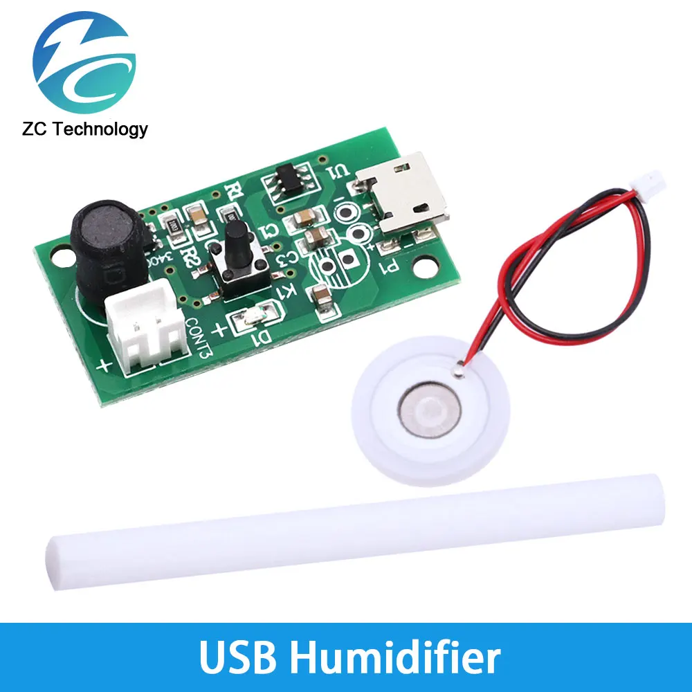 Compact USB Mini Humidifier DIY Kit with Mist Maker and Atomization Features