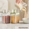 Large Capacity Cereal Containers with Measure Cup with Handle High Sealing Performance Plastic Sealed Jar Insect-proof 1