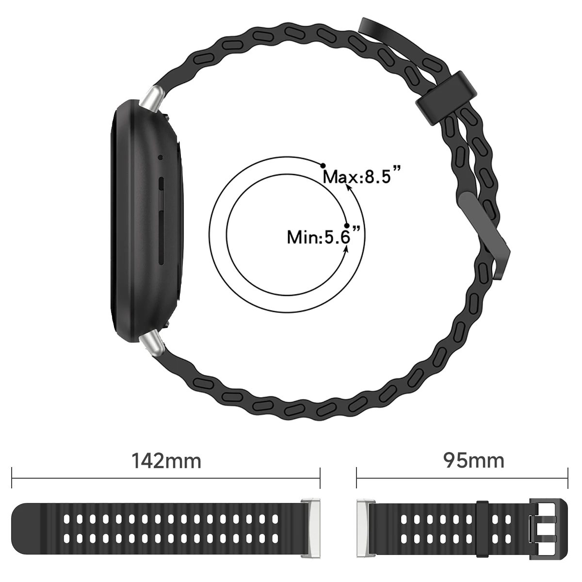 Marine Two-Tone Silicone Ocean Band - Breathable Sport Bracelet