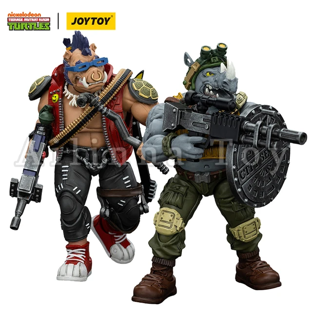 JOYTOY 1/18 Action Figure Turtles Beebop Rocksteady Anime Toy
