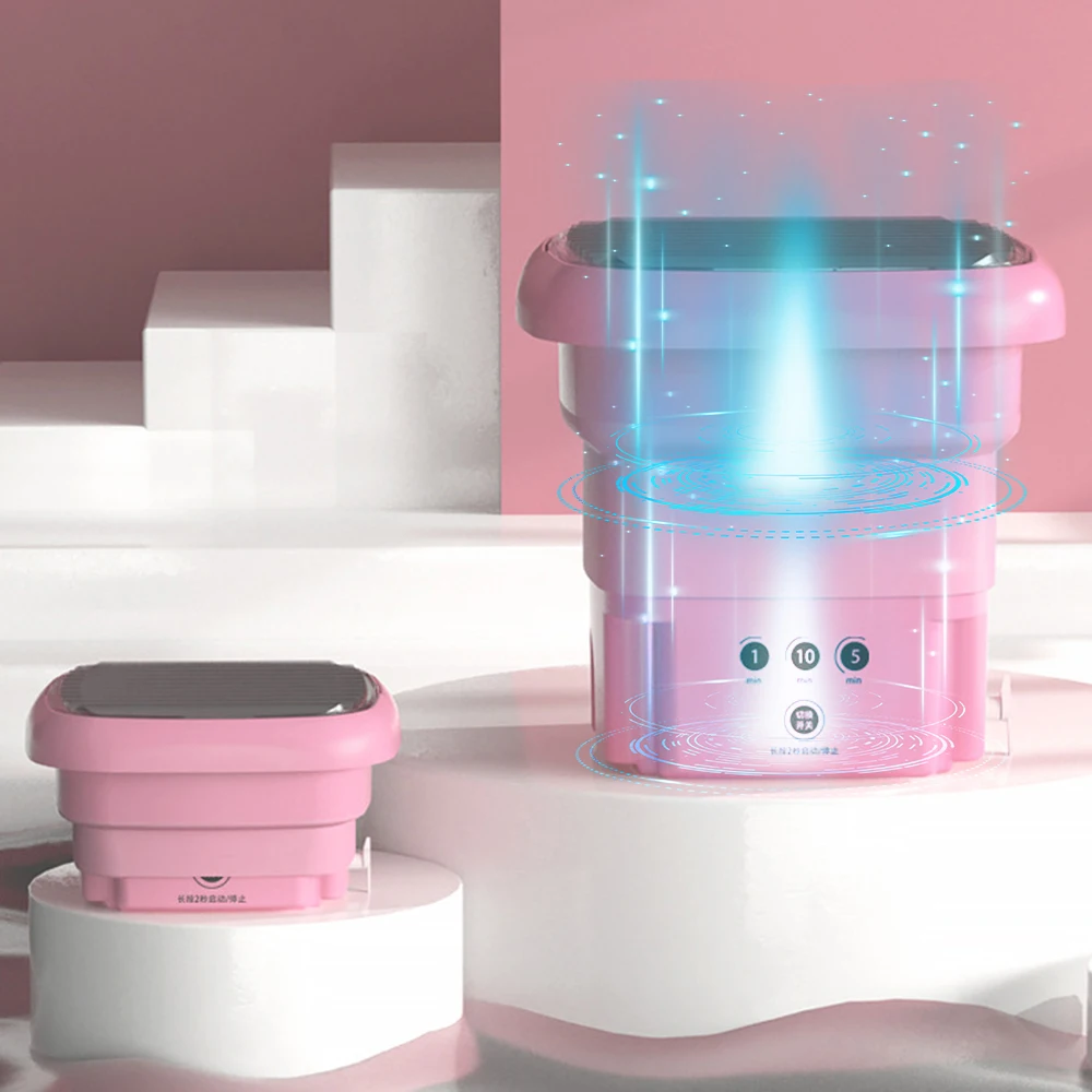 

Folding Mini Centrifugal Washing Machine Portable Washing Machine Underwear with Drain Bucket Sock Clothes Washer Home Appliance