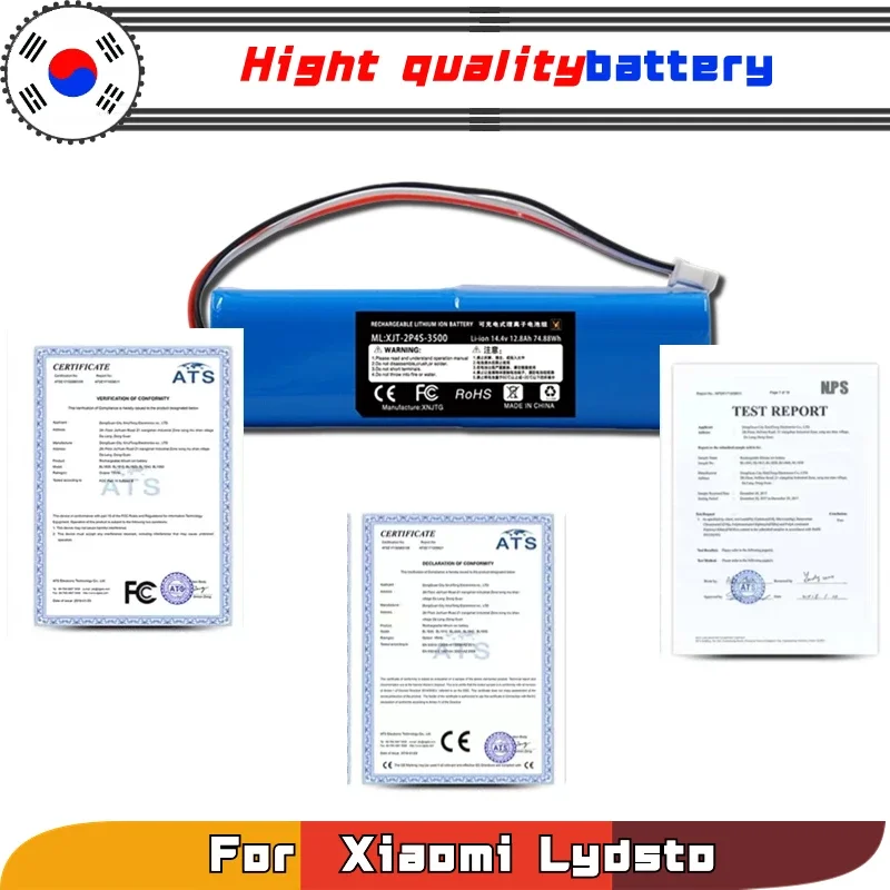 

Air transport 14.4V Lithium Battery for XiaoMi Lydsto R1 Viomi S9 Roidmi Eve Plus Rechargeable Li-ion Battery with Capacity