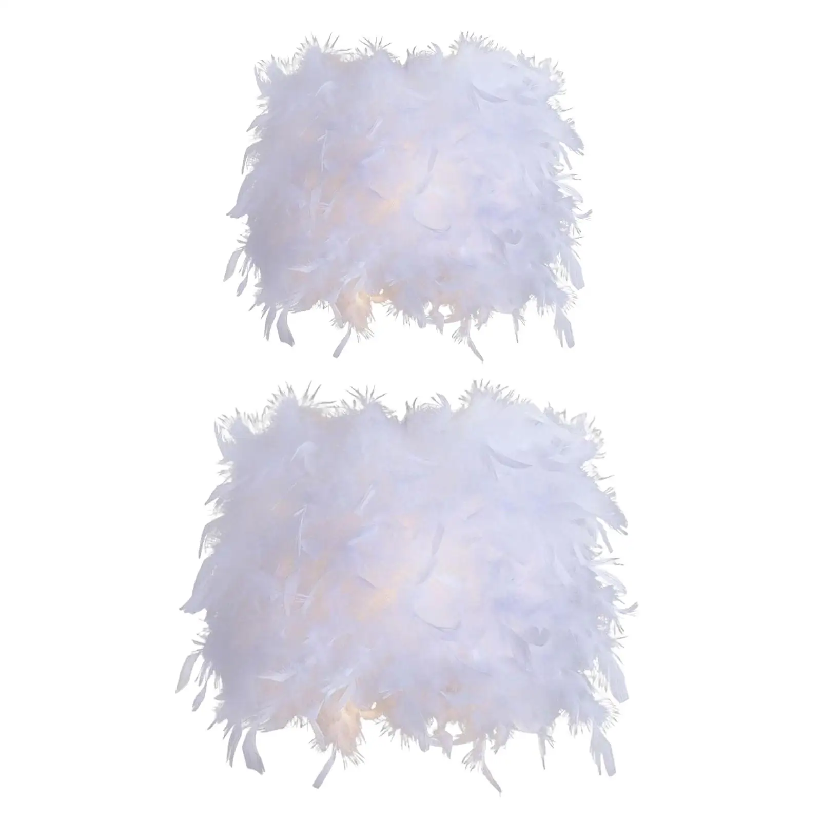 Feather Lampshade Decor Desk Lamp Cover Minimalist for Table Lamp and Floor Lamp