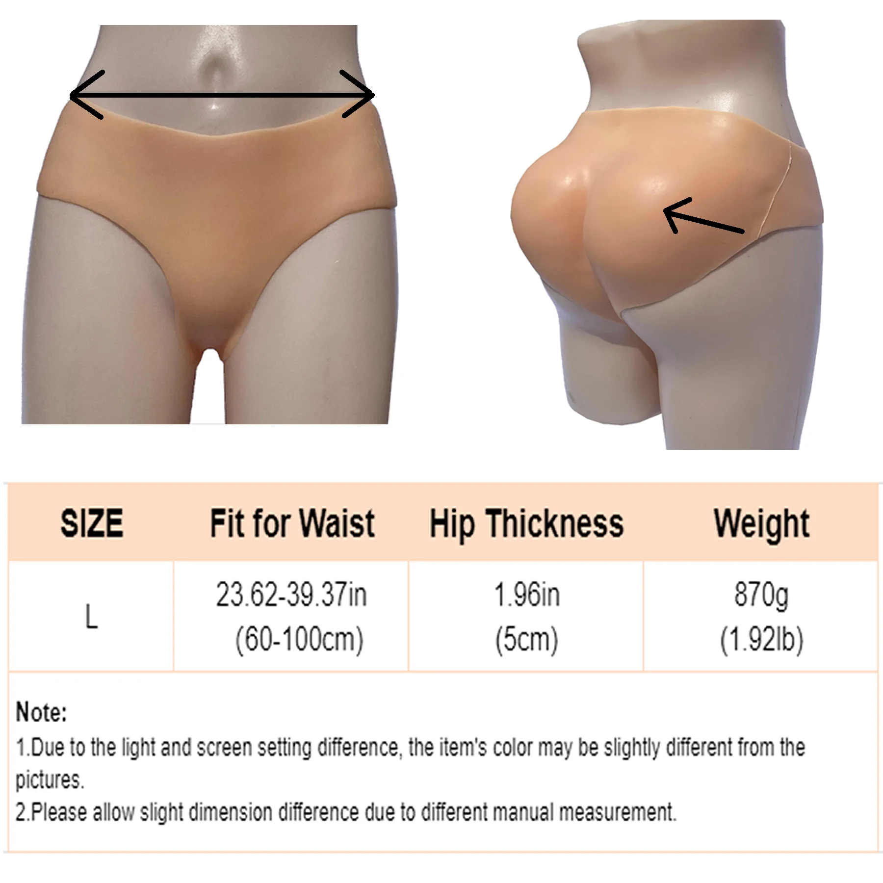 Pantalones sexis triangulares de silicona para levantamiento de