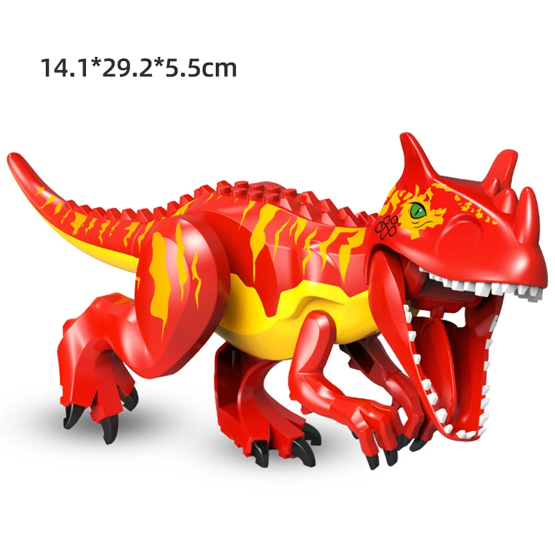 Bloques de construcción de dinosaurios jurásicos Indominus Rex DIY Figuras de acción de tiranosaurio de gran tamaño Modelos Juguetes para niños Animales Regalos