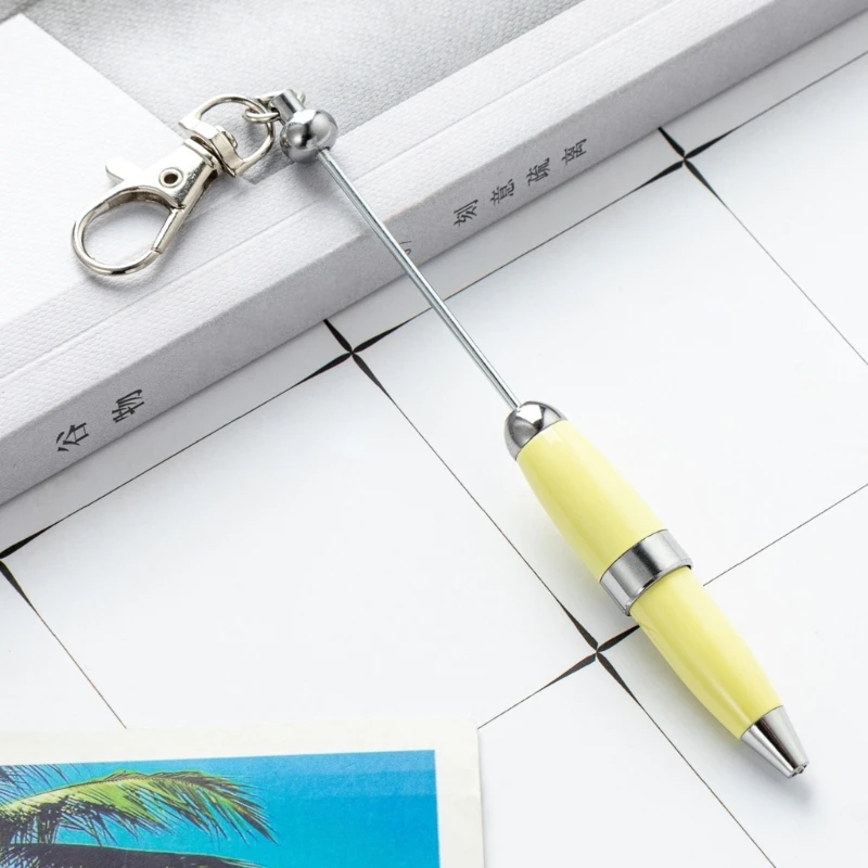 5pcs Beadable Ballpoint Pen 1.0mm Stationery Pen Smooth Writing Metal DIY Beaded School Supplies F19E ballpoint pen,multifunction ballpoint pen,multifunctional pen,ball point pen