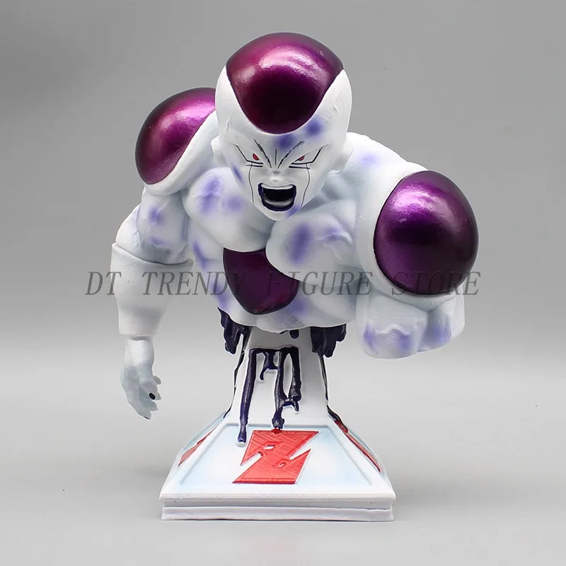 16Cm Anime Dragon Ball Gk Busto Frieza Action Figure Pvc Combat Damage Freezer Collection Model Ornaments Toys For Children'S Gifts