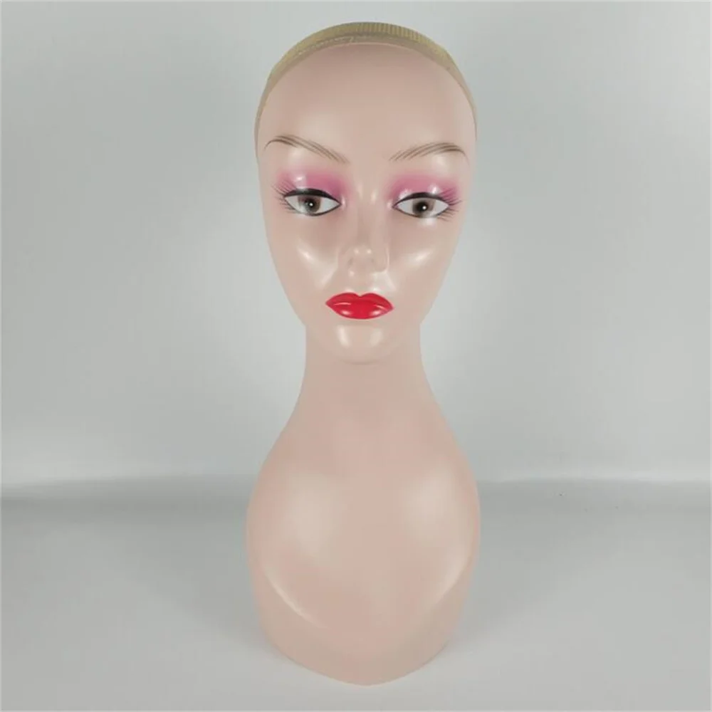 Woman Mannequin Head Model with Shoulder Sturdy Accessory for Shopping Mall  Style D