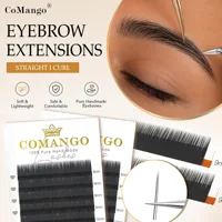 CoMango extensions de sourcils noirs 9-11Mix extensions droites et courbées faux sourcil épaisseur 0,07/0,1 haute qualité 1