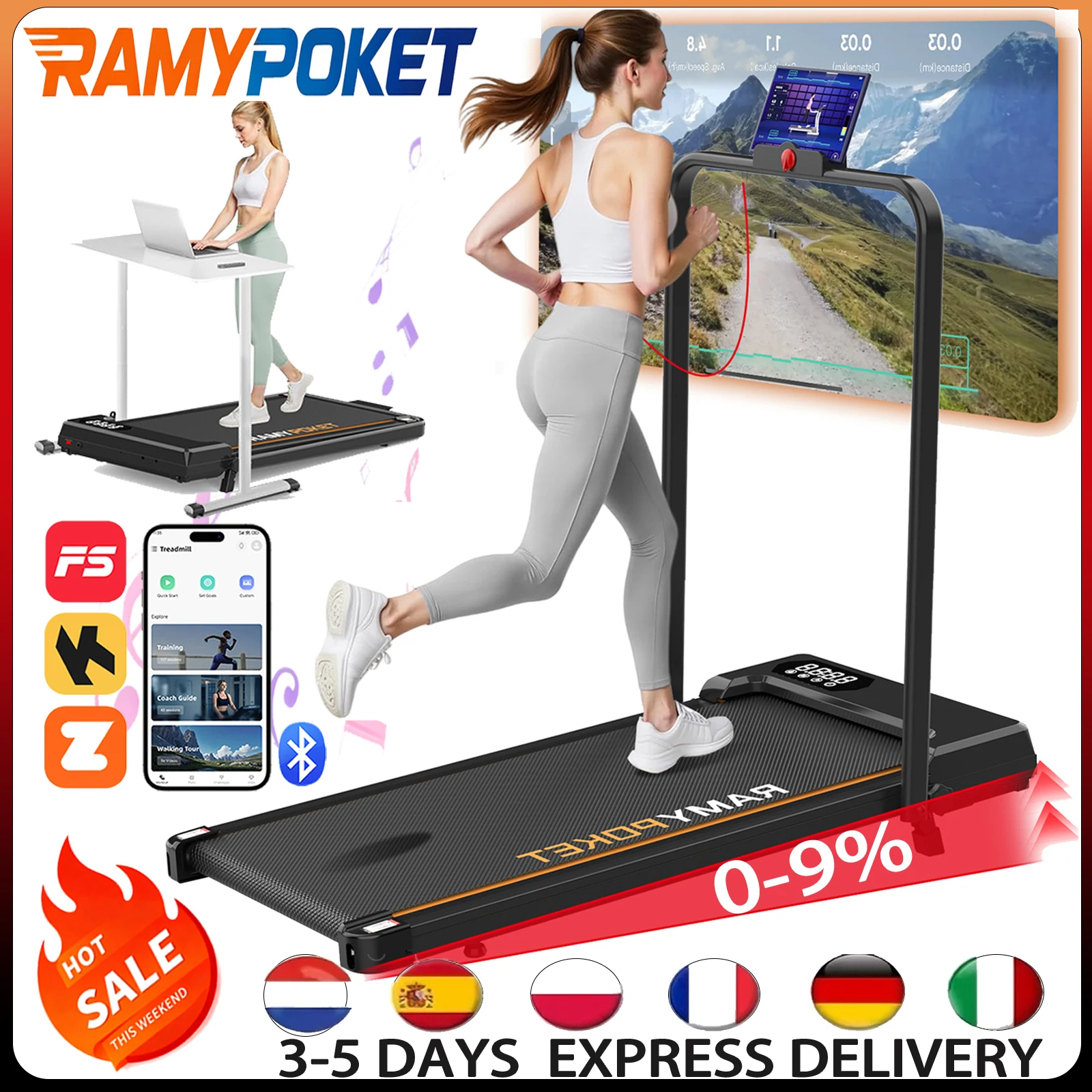 Bieżnia RAMYPOKET W1FS z Polski za $89.59 / ~335zł
