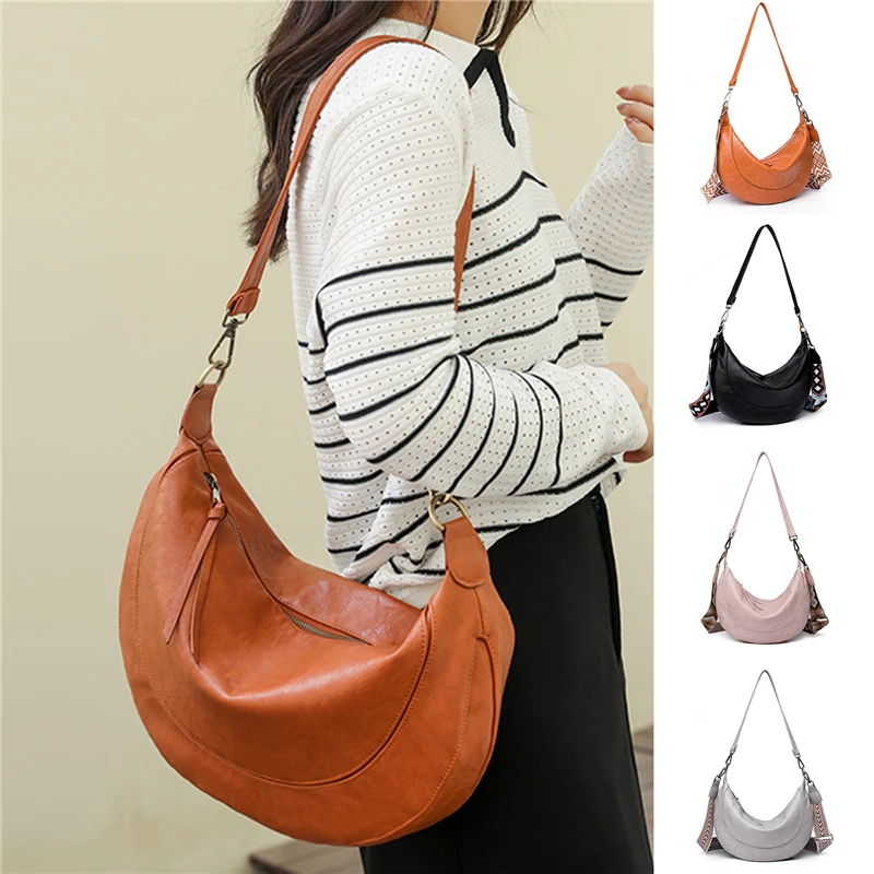 

Women's Fashion Solid Color Shoulder Bag Retro Ladies Shoulder Bag Fashion Zipper Crossbody Handbag