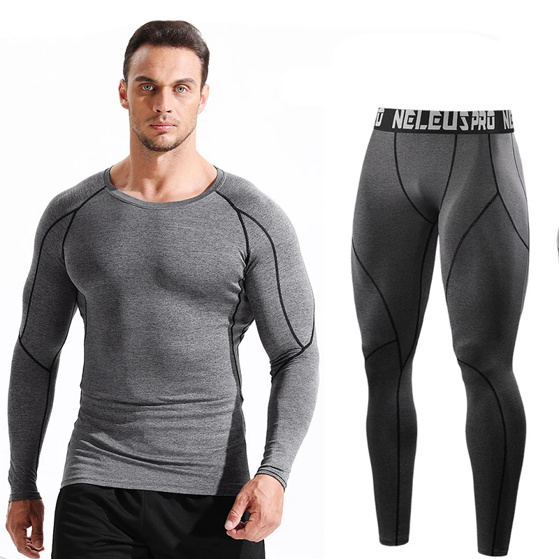 Men's Motorcycle Breathable Underwear Set Skiing Base Layer Long Johns Shirts Tops Bottom Absorbs Sweat Quick drying clothes