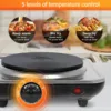1000W Electric Countertop Single Burner 5 Level Temperature Control Hot Plate for Cooking Stainless Steel Base 220V 1