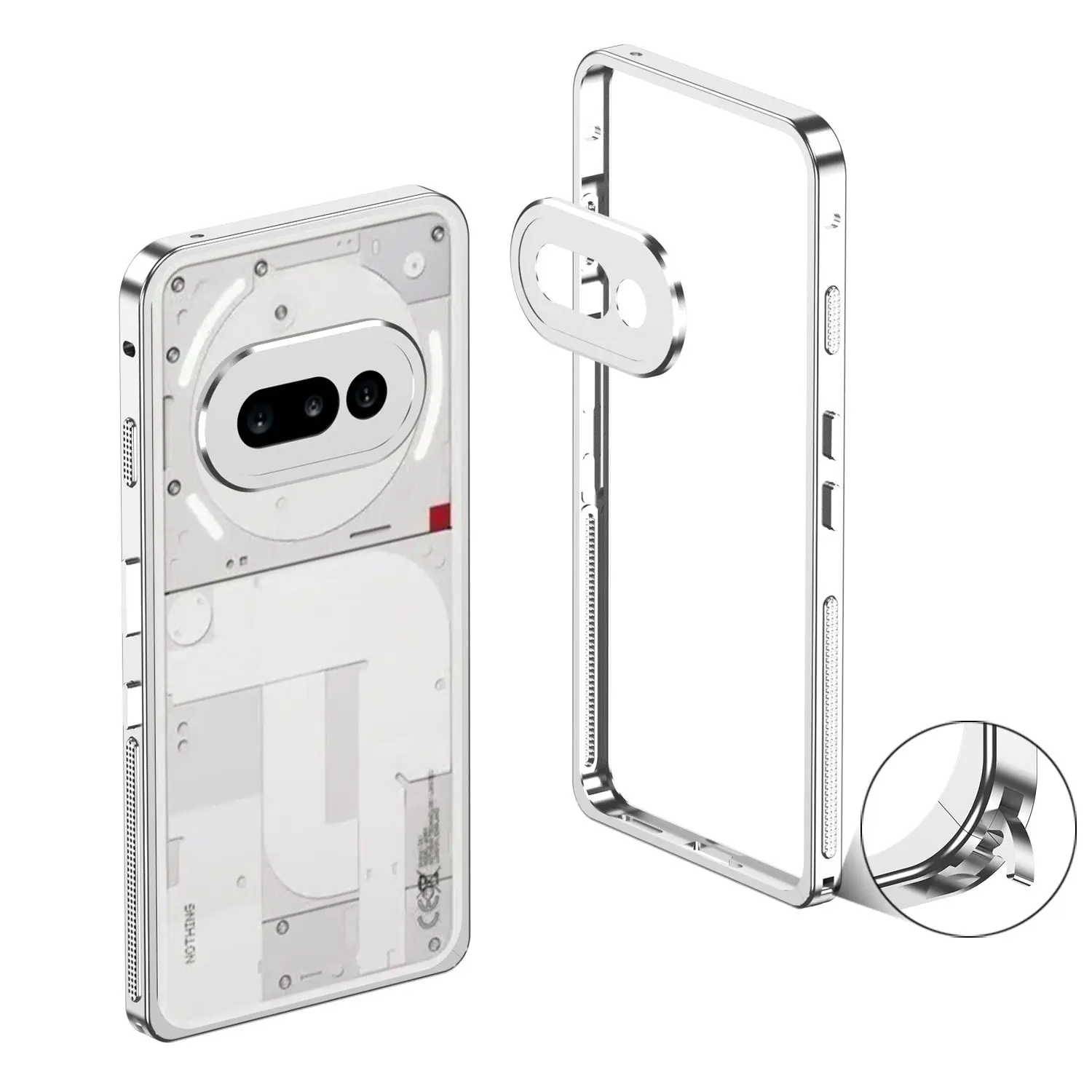 Aluminium Alloy Metal Frame Bumper with Camera Protector Cap Cover