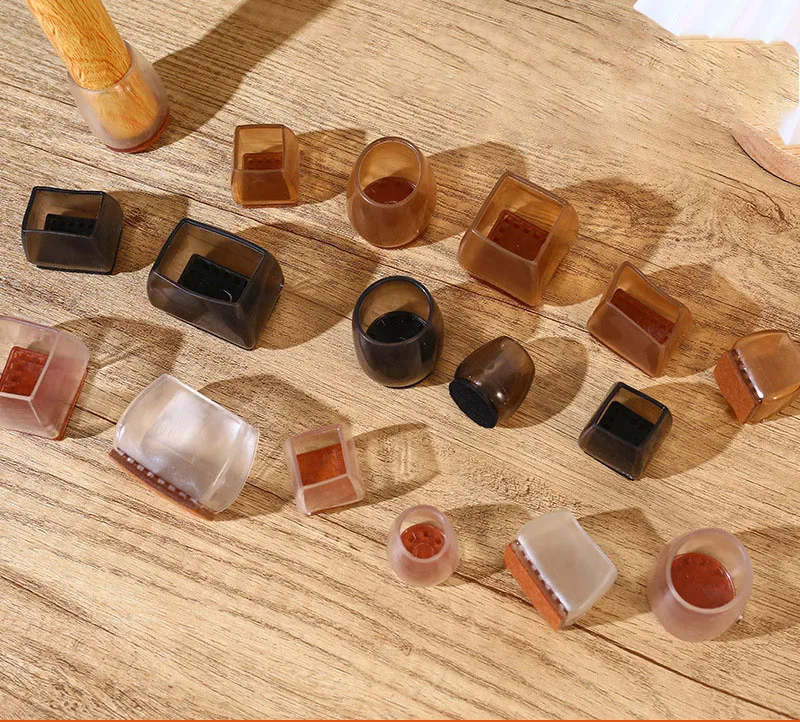 Rubber Chair Surface Guard Leg Tips 20pcs Silicone Chair Leg