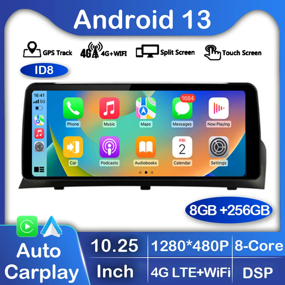 

10.25" Android 13 ID8 Car Radio For BMW X3 F25 X4 F26 CIC NBT 2011 - 2016 GPS Monitor Multimedia Carplay Player Head Unit Stereo