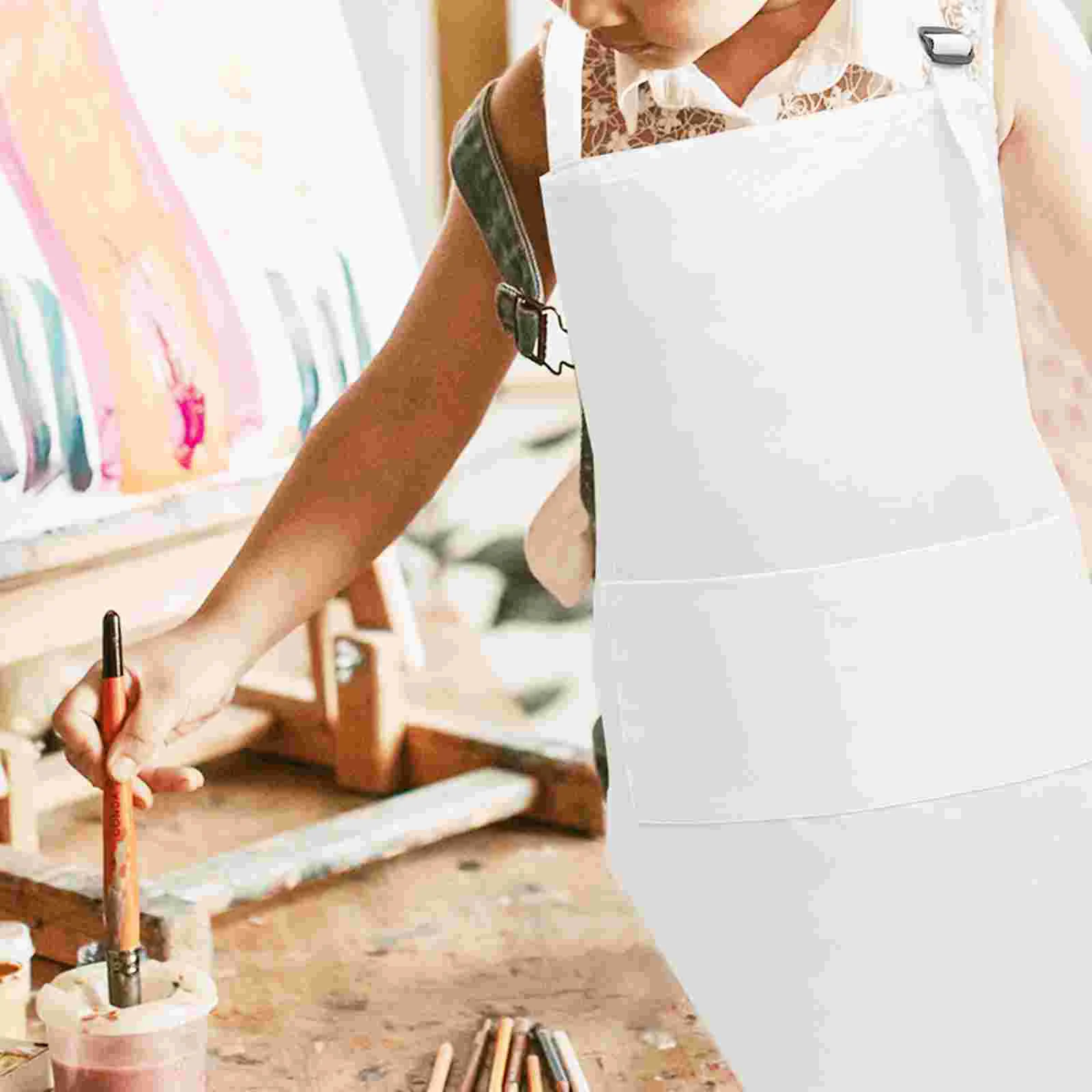 4 Pcs Painting Apron Toddlers Smock Children Overalls Adjustable for Aprons Kid Polyester Kids Drawing