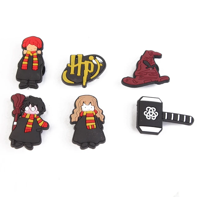 harry potter Cartoon Anime Sandals Accessories Magical Decoration Croc Shoe  Charms Shoe Buttons Children's Gifts Holiday