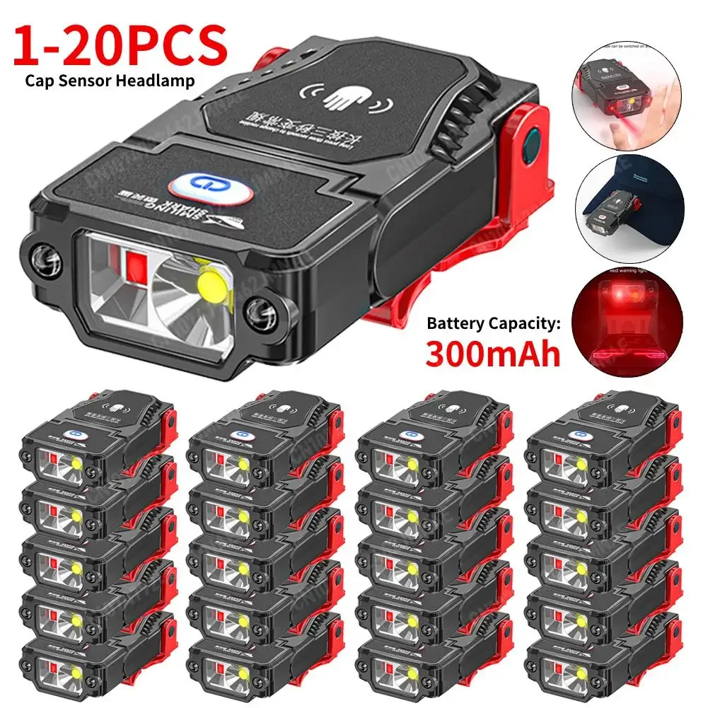 Mini-faro-LED-con-Sensor-luz-de-cabeza-con-Clip-para-sombrero-faro ...