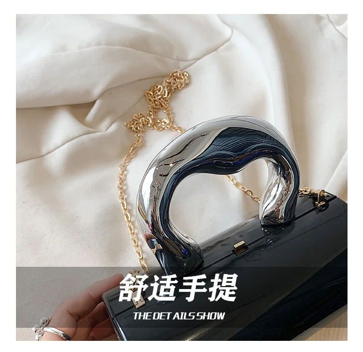 حقيبة كتف صغيرة متقاطعة مع الجسم للنساء ، حقائب يد نسائية ، قابض عصري ، صندوق ذهبي ، محفظة مسائية ، براثن حفلات ، أسطوانة ، 9 S6d17244b39c74a2ba4fc266f72bde979X