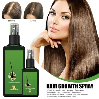 Zenzero naturale Cura dei capelli Olio essenziale Radice Crescere Anti perdita di capelli Siero Liquido Cuoio capelluto Danneggiato Trattamento Riparazione Prodotti per la cura