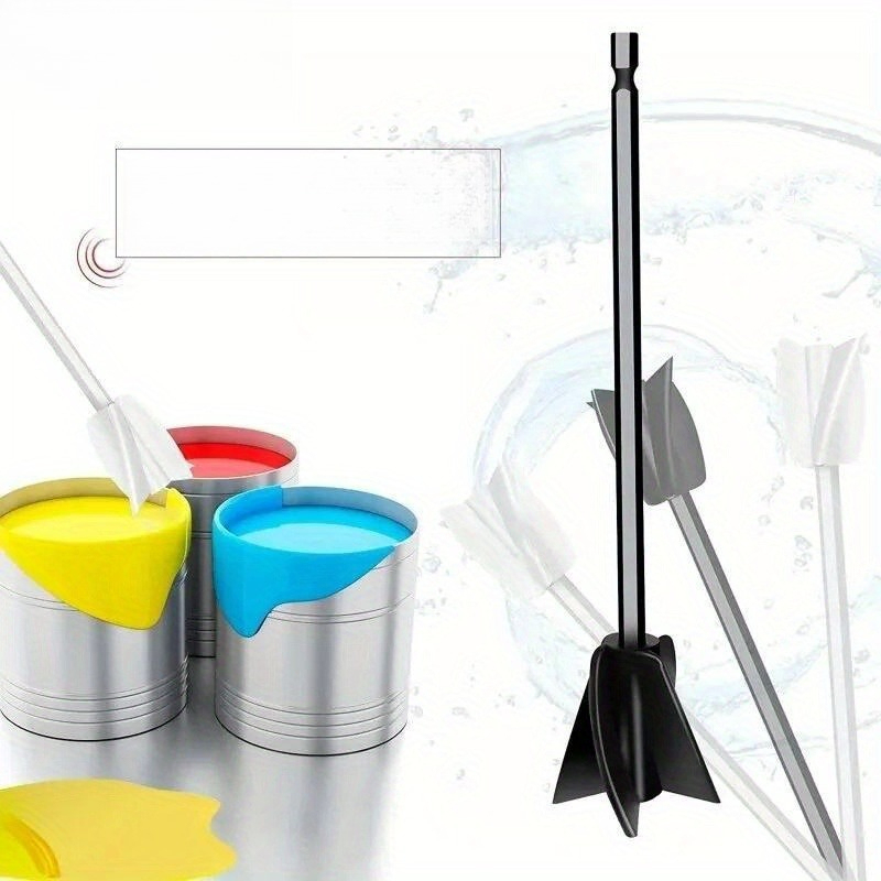 2PCS Epoxy Mixing Stick Paint Stirring Rod Putty Cement Paint Mixer Attachment With Drill Chuck For Epoxy Resin Latex Oil Paint