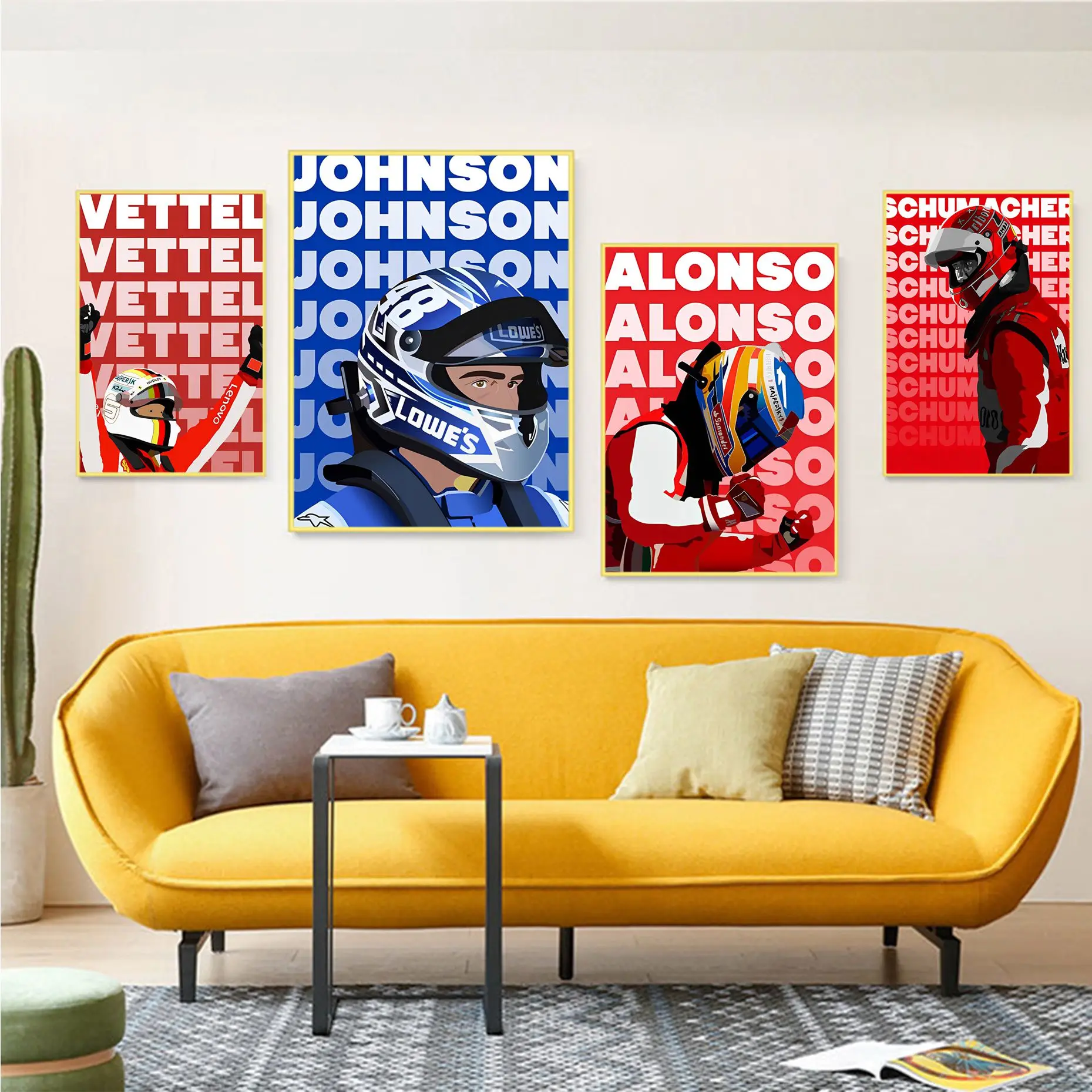 

F1 Racing Poster Car Formula DIY Sticky Poster Fancy Wall Sticker for Living Room Bar Decoration Aesthetic Art Wall Painting