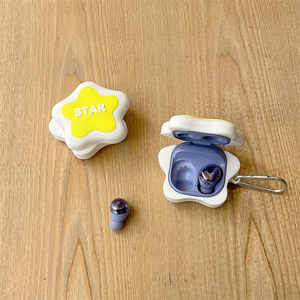 Per Samsung Galaxy Buds Fe/Buds 2 Pro/Buds Live/Buds Pro/Buds 2,Creative Star Pattern Design Custodia Per Auricolari In Silicone Con Gancio