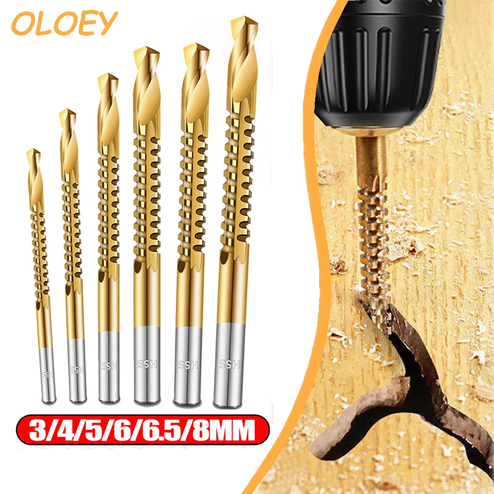 3/6Pcs Cobalt Drill Bits Set Spiral Metric Composite Tap Drill Bit Tap