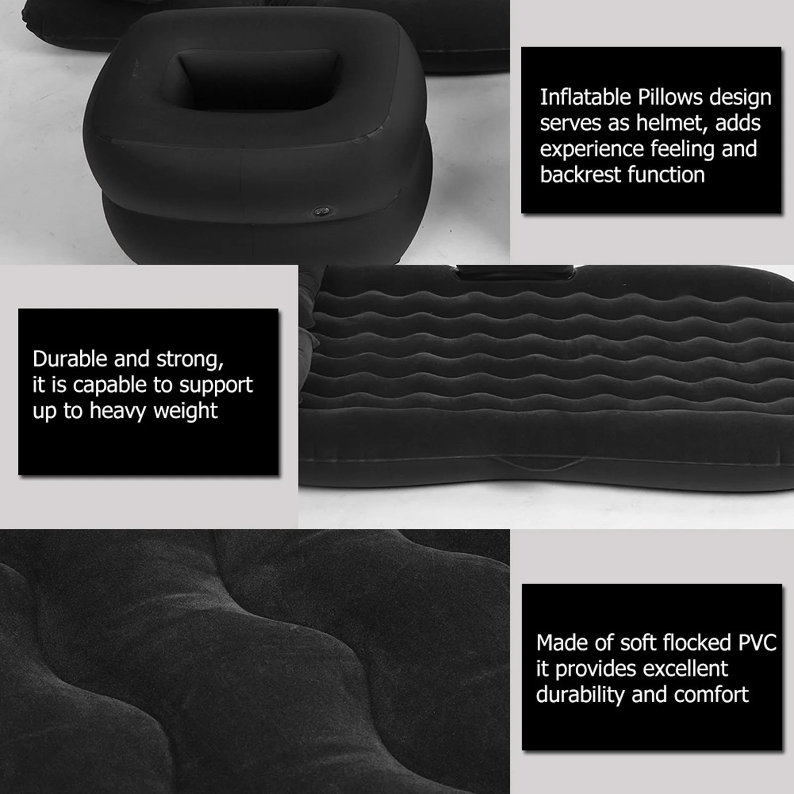 Car Inflatable Mattress Inflatable Mattress Bed Indoor Outdoor Camping Travel Car Back Seat Air Beds Cushion