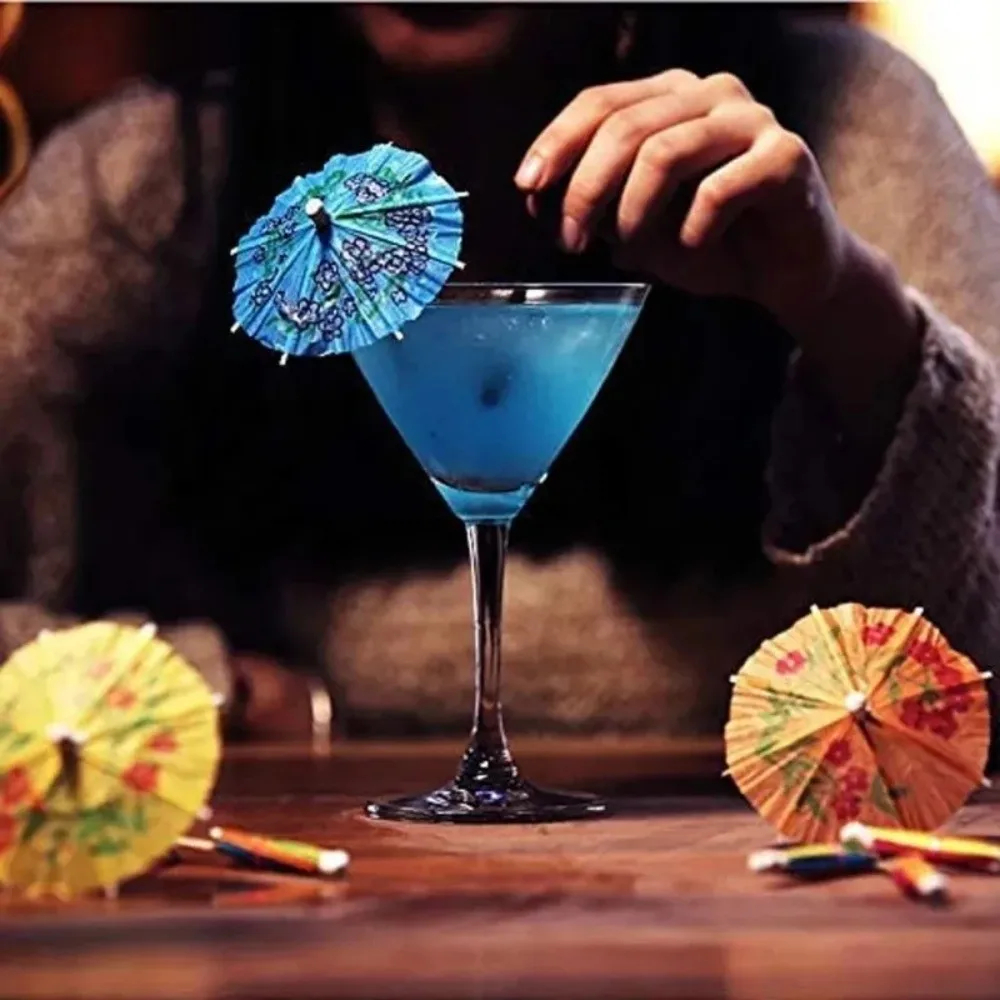 Bamboo Paper Cocktail Parasols Toothpicks for Hawaiian Wedding Decor