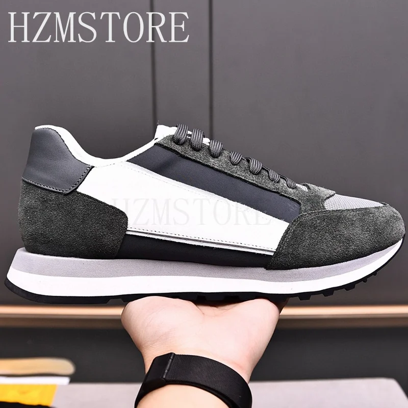 

New Spring Autumn Brand Women Sneakers Suede Mesh Breathable Unisex Sport Flat Shoes Men Concise Lace Up Running Golf Shoes