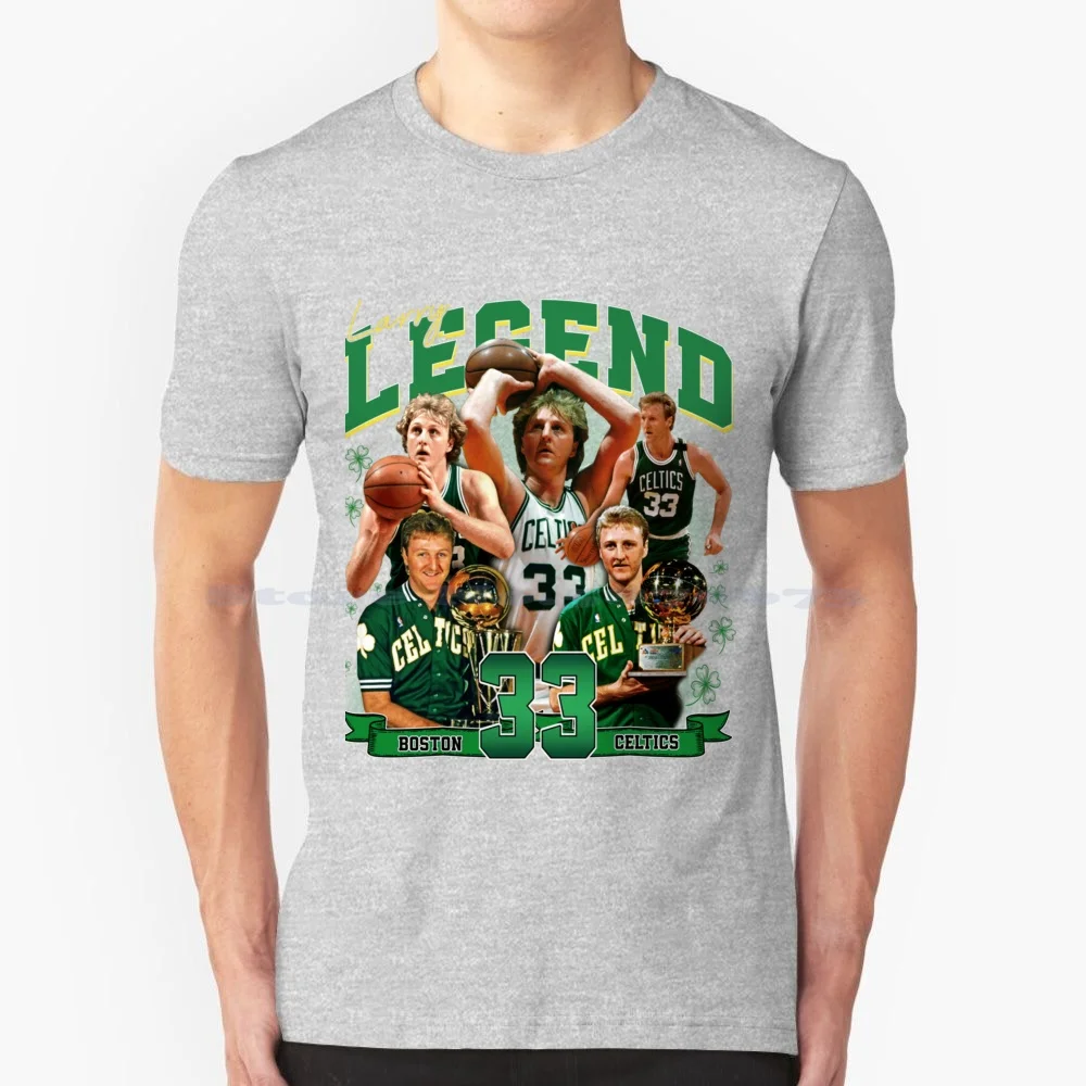 Larry Bird Larry Legend Air Bird Basketball Signature Maglietta Vintage 100% Cotone Tee Peter Lavine Basket Derrick Rose Larry